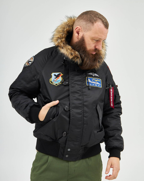 Аляска N-2B чорна з нашивками 299 БрТА