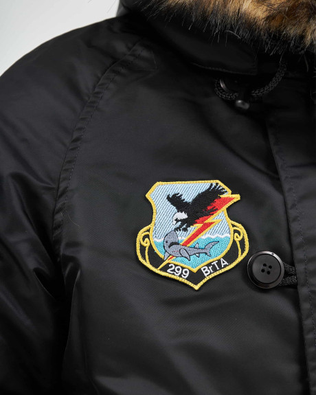Аляска N-2B чорна з нашивками 299 БрТА Аляска N-2B чорна з нашивками 299 БрТА