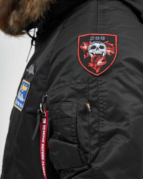 Аляска N-2B чорна з нашивками 299 БрТА Аляска N-2B чорна з нашивками 299 БрТА