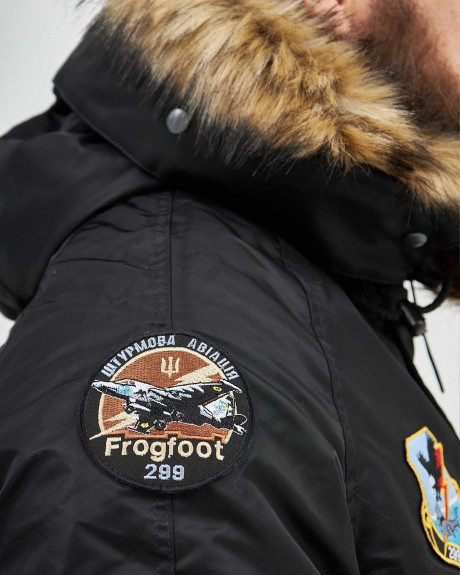 Аляска N-2B чорна з нашивками 299 БрТА Аляска N-2B чорна з нашивками 299 БрТА