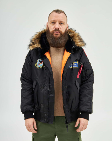 Аляска N-2B чорна з нашивками 299 БрТА Аляска N-2B чорна з нашивками 299 БрТА