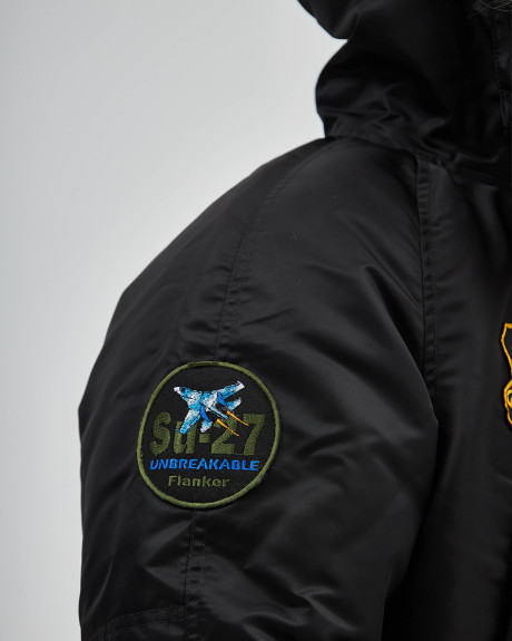 Аляска N-3B чорна з нашивками 831 БрТА