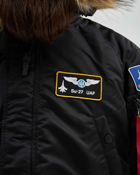 Аляска N-3B чорна з нашивками 831 БрТА