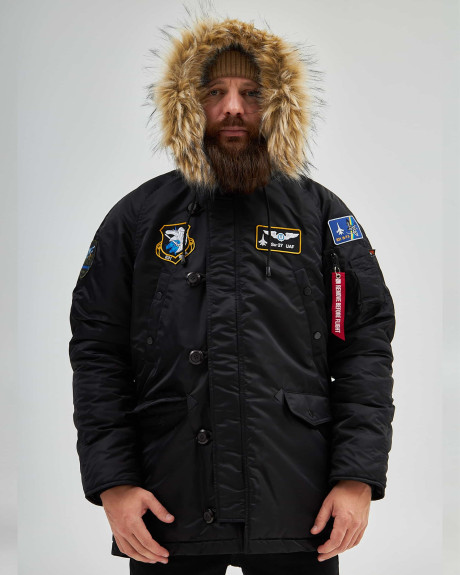 Аляска N-3B чорна з нашивками 831 БрТА