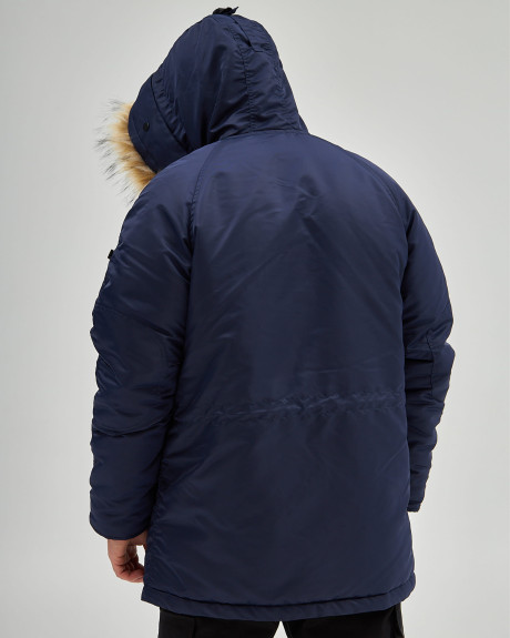 Аляска N-3B синя з нашивками «Українські Соколи»