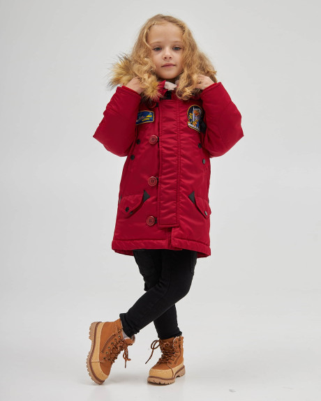 Аляска N-3B дівоча з нашивками червона