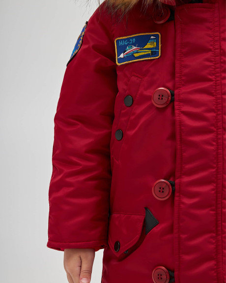 Аляска N-3B дівоча з нашивками червона