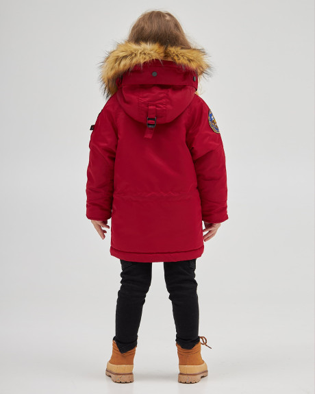 Аляска N-3B дівоча з нашивками червона