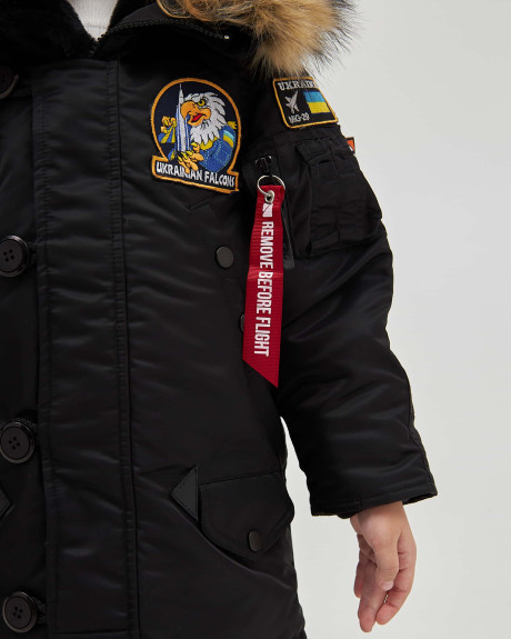 Аляска N-3B дівоча з нашивками чорна Аляска N-3B дівоча з нашивками чорна