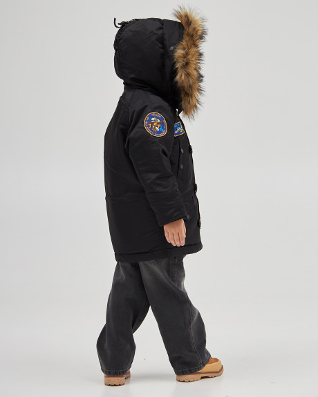 Аляска N-3B дівоча з нашивками чорна Аляска N-3B дівоча з нашивками чорна