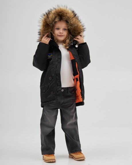 Аляска N-3B дівоча з нашивками чорна Аляска N-3B дівоча з нашивками чорна