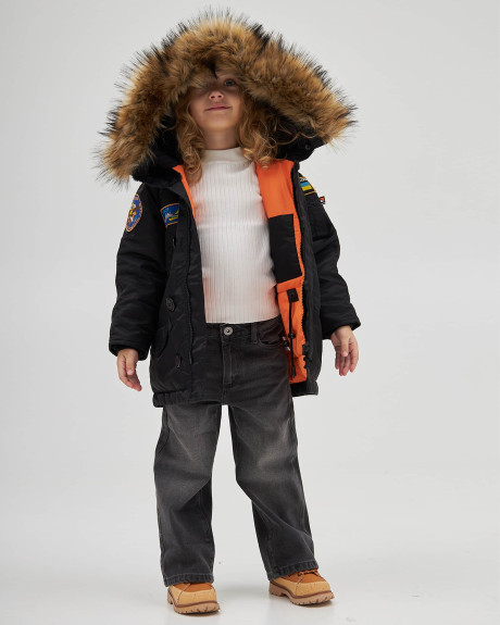 Аляска N-3B дівоча з нашивками чорна