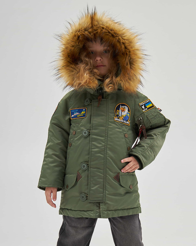 Аляска N-3B дівоча з нашивками хакі