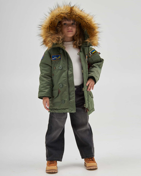 Аляска N-3B дівоча з нашивками хакі