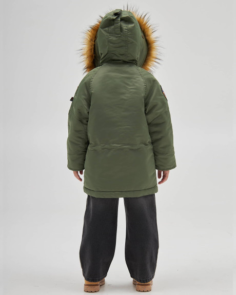 Аляска N-3B дівоча з нашивками хакі