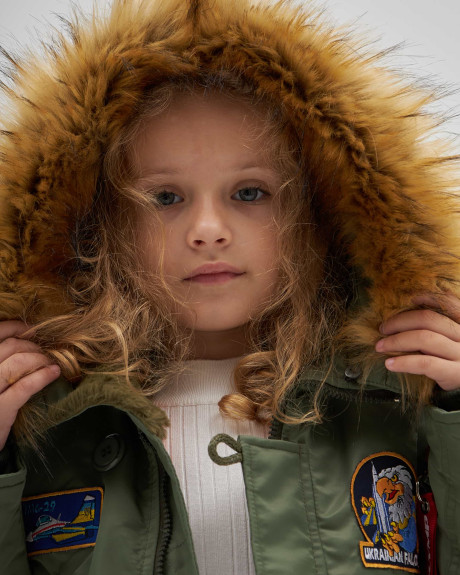 Аляска N-3B дівоча з нашивками хакі