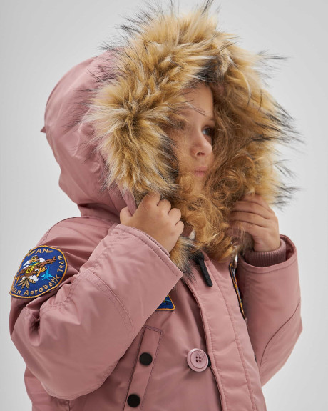 Аляска N-3B дівоча з нашивками пудрова