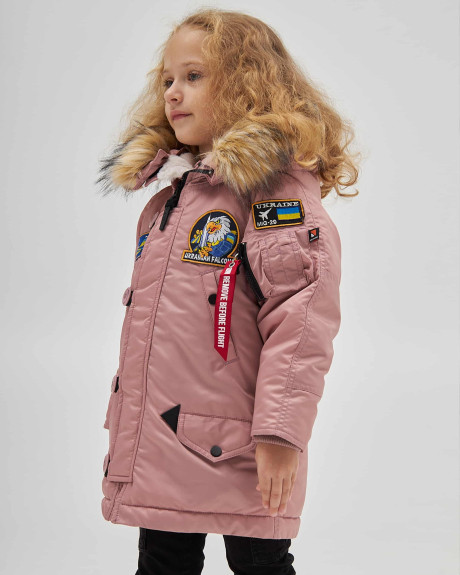 Аляска N-3B дівоча з нашивками пудрова