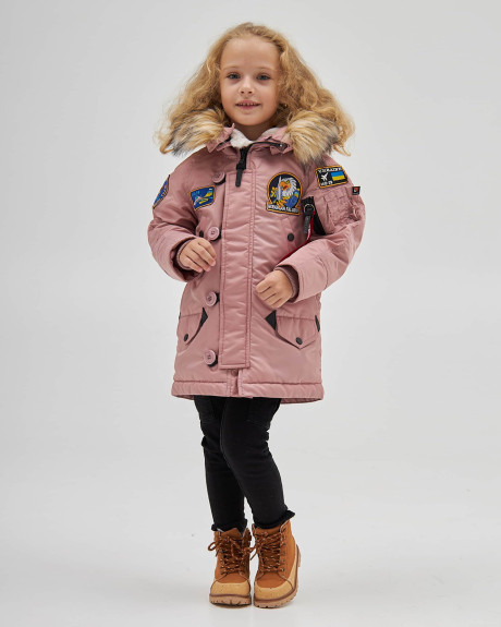 Аляска N-3B дівоча з нашивками пудрова