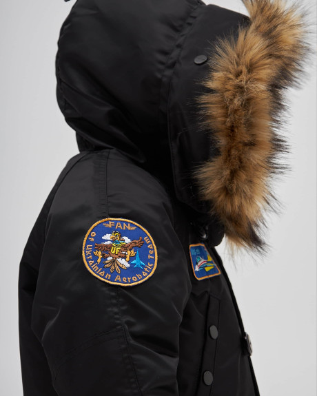 Аляска N-3B хлопчача з нашивками чорна