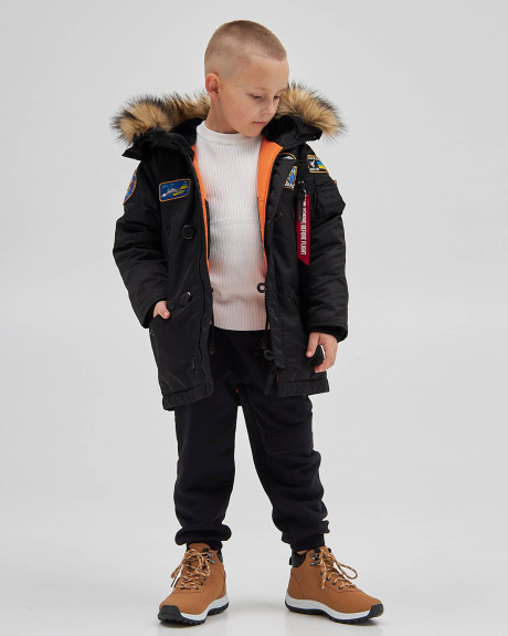 Аляска N-3B хлопчача з нашивками чорна