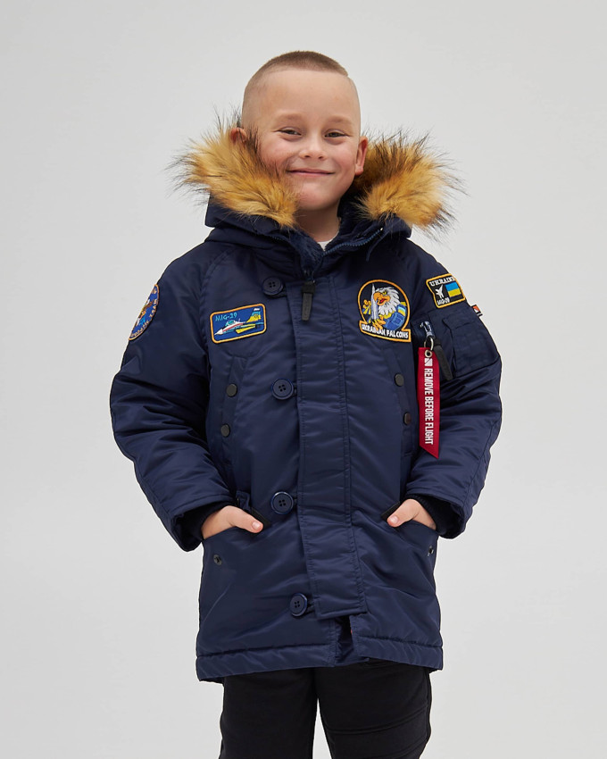 Аляска N-3B хлопчача з нашивками синя