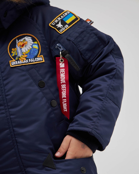 Аляска N-3B хлопчача з нашивками синя