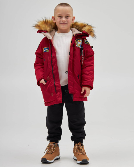Аляска N-3B хлопчача з нашивками червона Аляска N-3B хлопчача з нашивками червона