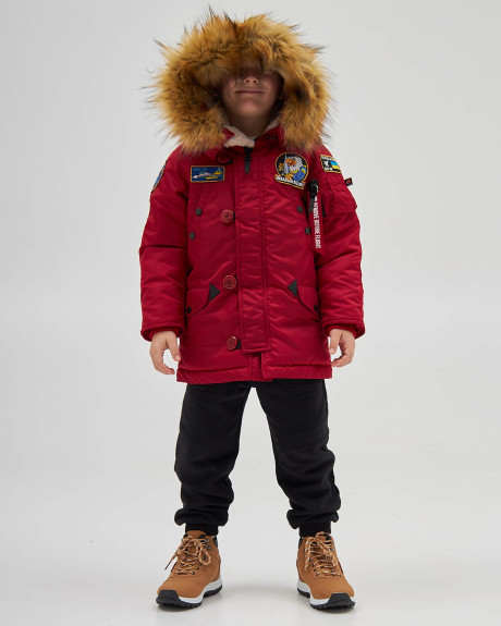 Аляска N-3B хлопчача з нашивками червона Аляска N-3B хлопчача з нашивками червона