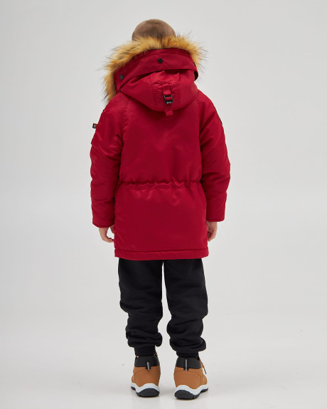 Аляска N-3B хлопчача з нашивками червона