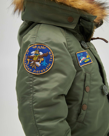 Аляска N-3B хлопчача з нашивками хакі