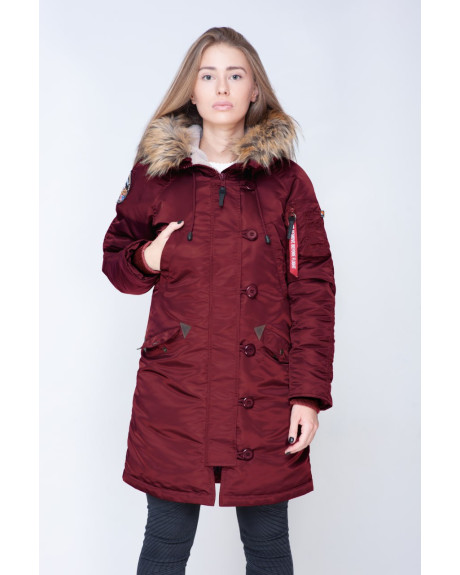Жіноча аляска N-3B бордова