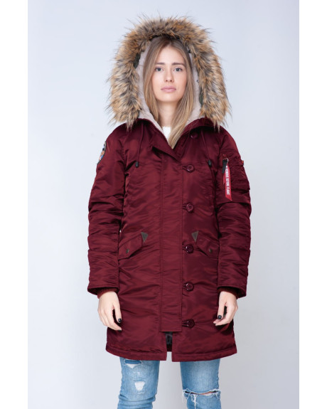 Жіноча аляска N-3B бордова