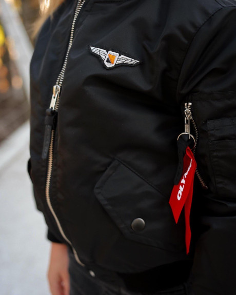 Бомбер MA-1 дівочий чорний