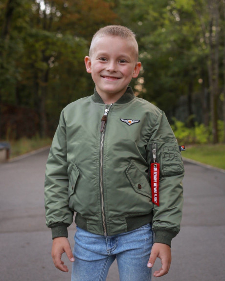 Бомбер MA-1 хлопчачий хакі