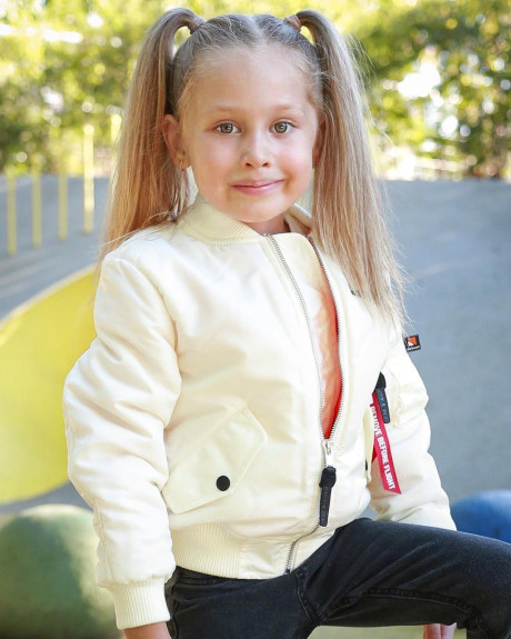 Бомбер MA-1 дитячий молочний