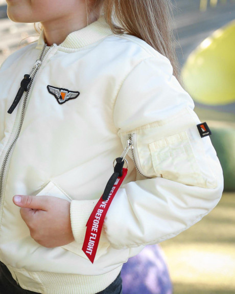Бомбер MA-1 дитячий молочний