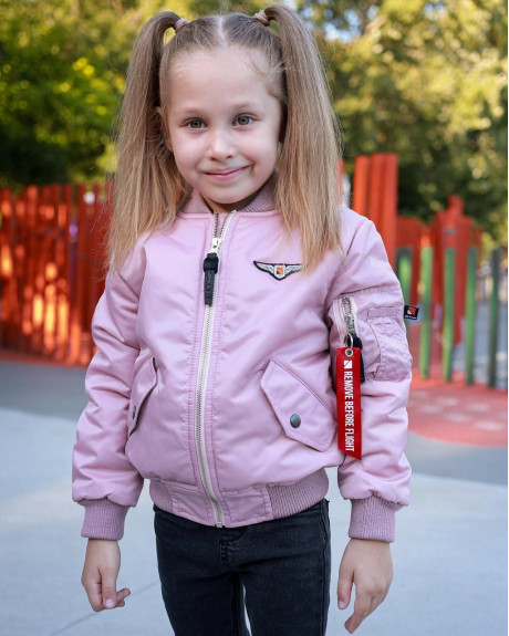 Бомбер MA-1 дитячий пудровий