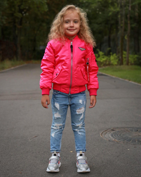 Бомбер MA-1 дитячий рожевий