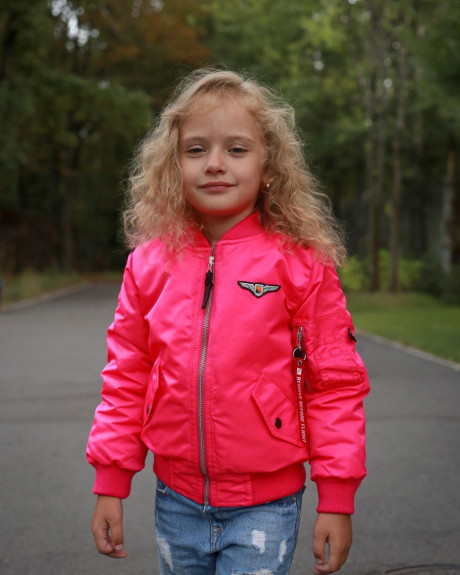 Бомбер MA-1 дитячий рожевий