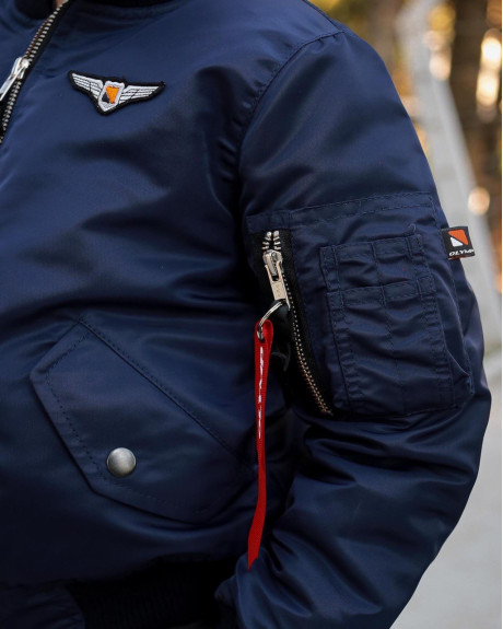 Бомбер MA-1 хлопчачий синій