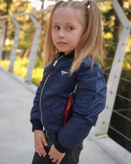 Бомбер MA-1 дівочий синій
