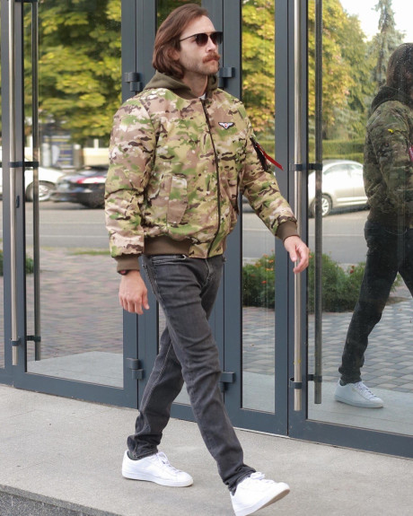 Бомбер MA-1 камуфляжний з капюшоном