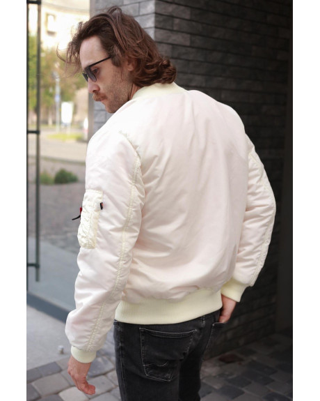 Бомбер MA-1 молочний