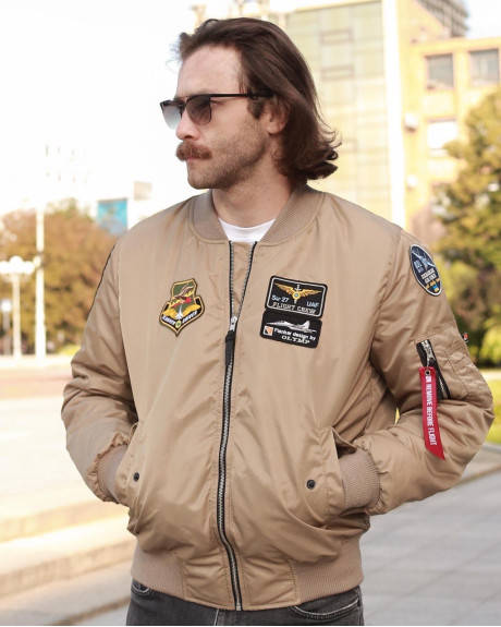 Бомбер MA-1 пісок з нашивками 831 БрТА