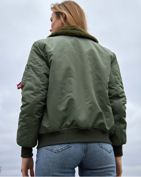 Бомбер B-15 хакі жіночий