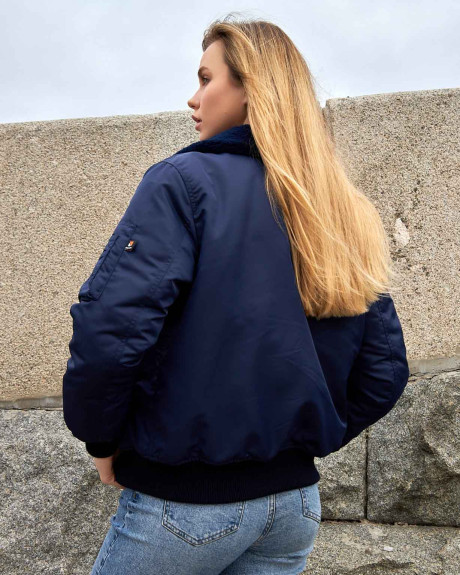 Бомбер B-15 синій жіночий 