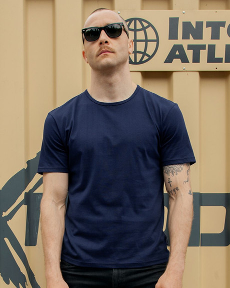 Футболка базовая синяя, Cotton