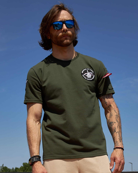 Футболка хакі з кишенею та нашивками 7 БрТА 