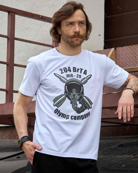 Футболка біла з принтом 204 БрТА